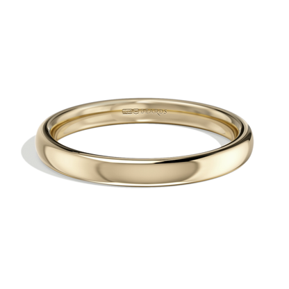 9ct Yellow Gold Bombe Court Wedding Band