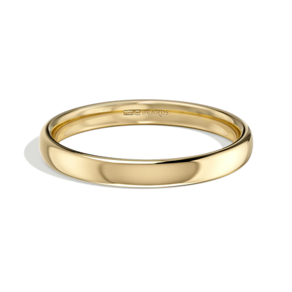 18ct Yellow Gold Court Wedding Band