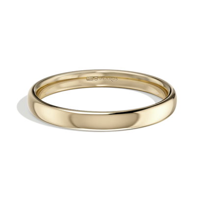 9ct Yellow Gold Court Wedding Band