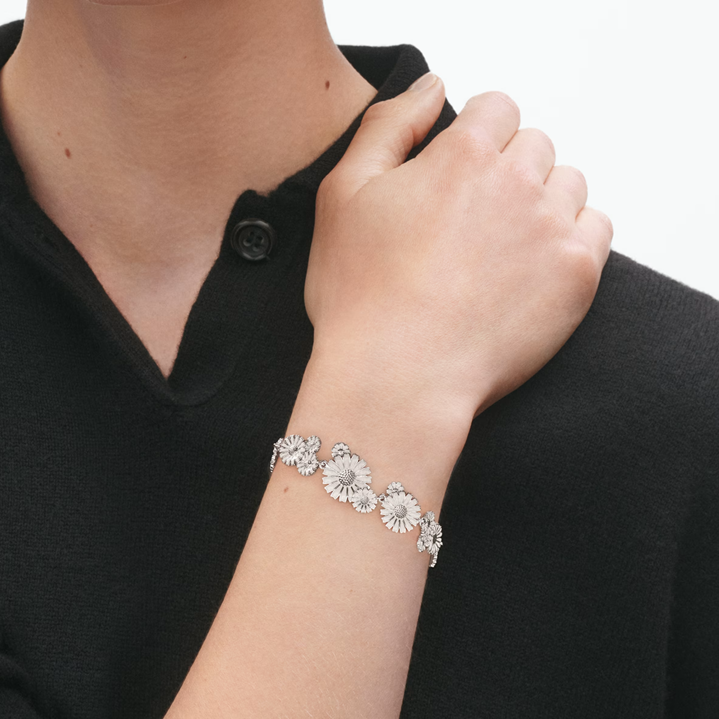 Georg Jensen Layered Daisy Bracelet 20001535