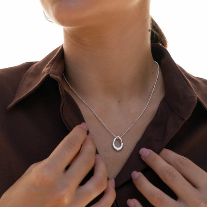 Dower & Hall Entwined Small Oval Pendant EWP25-S-18