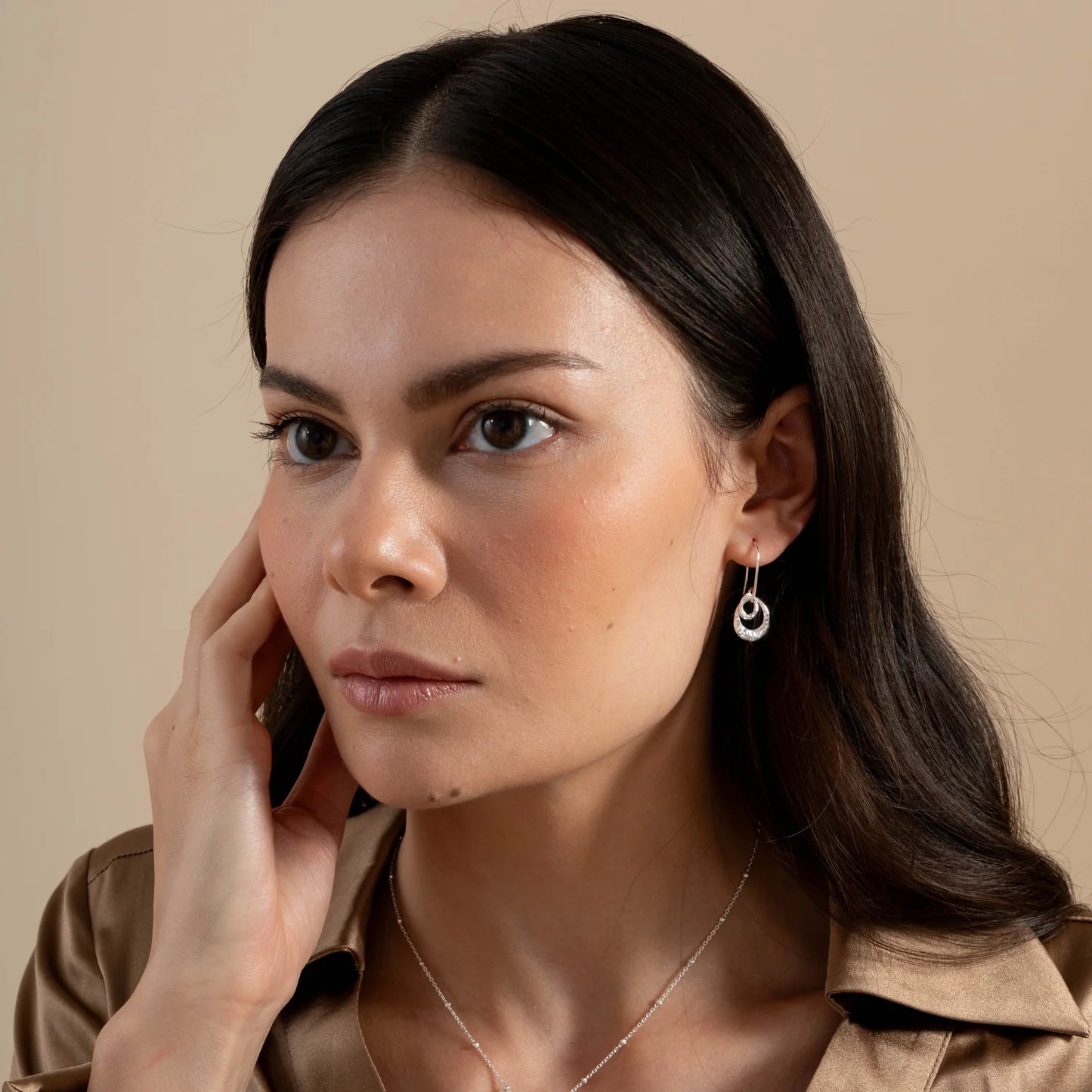 Dower & Hall Entwined Double Oval Drop Earrings EWE20-S