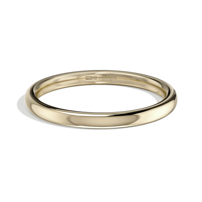 9ct Yellow Gold Bombe Court Wedding Band