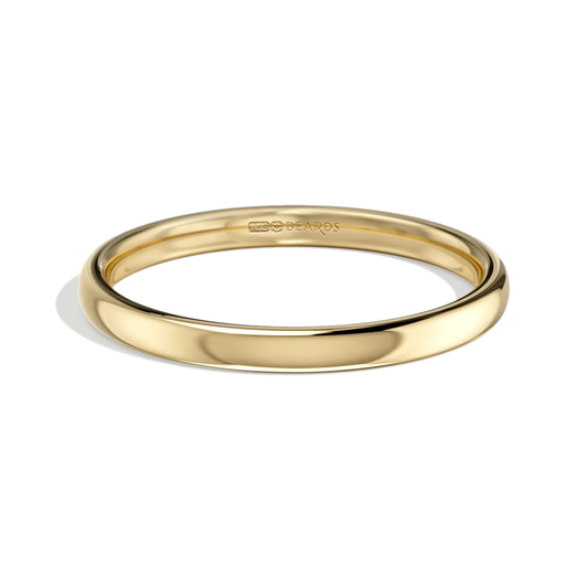 18ct Yellow Gold Court Wedding Band