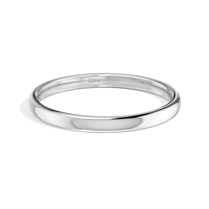 Platinum Court Wedding Band