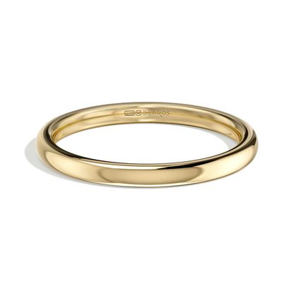 18ct Yellow Gold Bombe Court Wedding Band