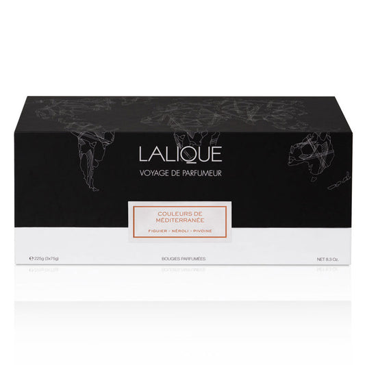 Lalique Set of 3 Mediterranean Colours Scented Candles