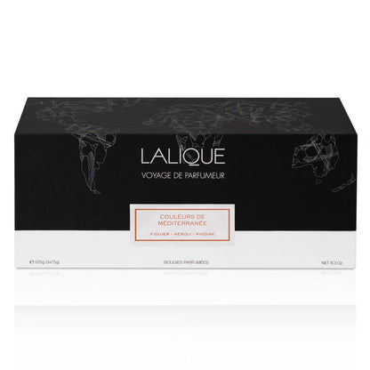 Lalique Set of 3 Mediterranean Colours Scented Candles