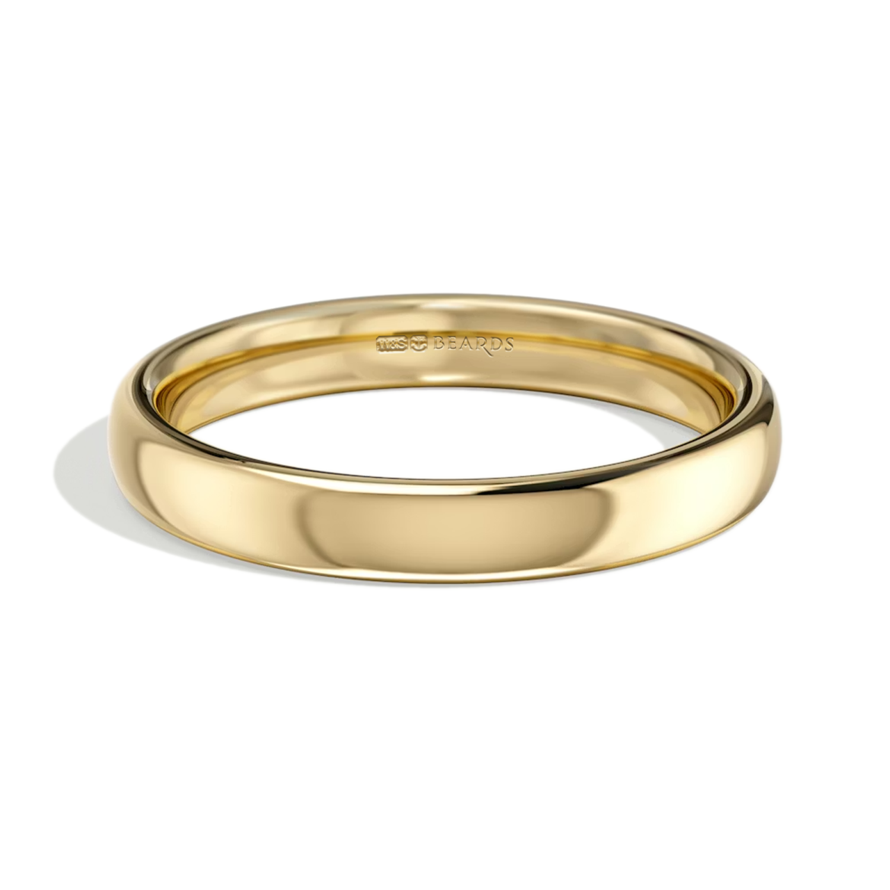 18ct Yellow Gold Bombe Court Wedding Band