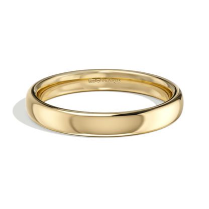 18ct Yellow Gold Bombe Court Wedding Band