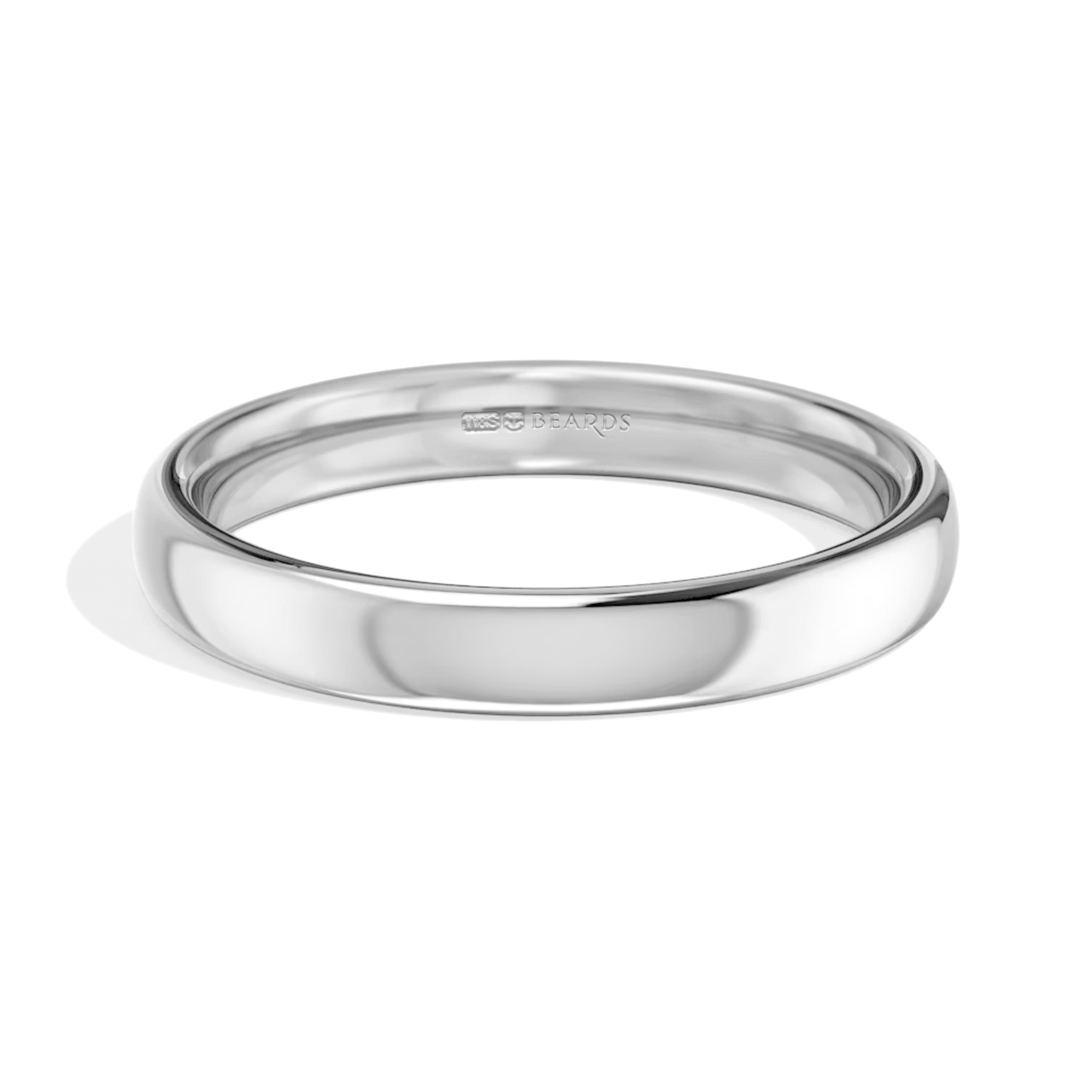 Platinum Bombe Court Wedding Band