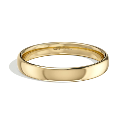 18ct Yellow Gold Court Wedding Band