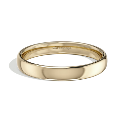 9ct Yellow Gold Court Wedding Band