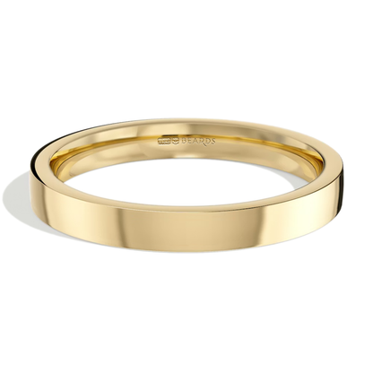 18ct Yellow Gold Flat Court Wedding Band