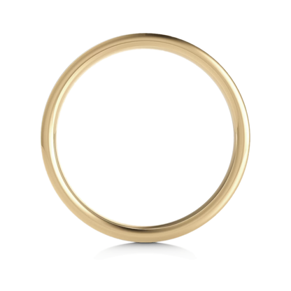 9ct Yellow Gold Flat Court Wedding Band