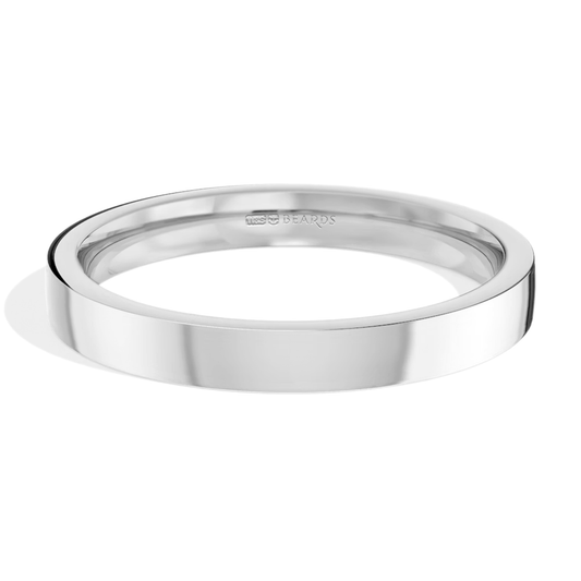 Platinum Flat Court Wedding Band