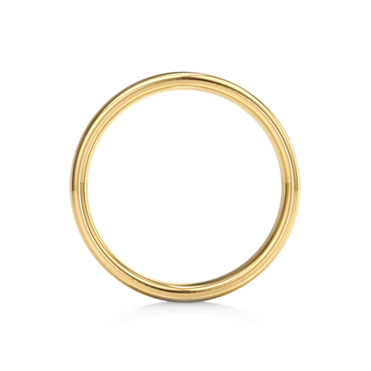18ct Yellow Gold Bombe Court Wedding Band
