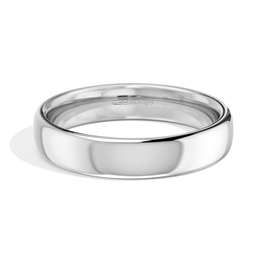 Platinum Bombe Court Wedding Band