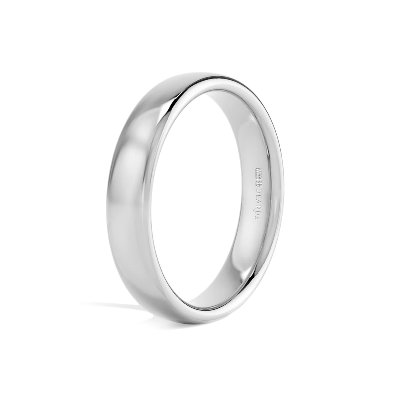 Platinum Bombe Court Wedding Band
