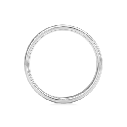 Platinum Bombe Court Wedding Band