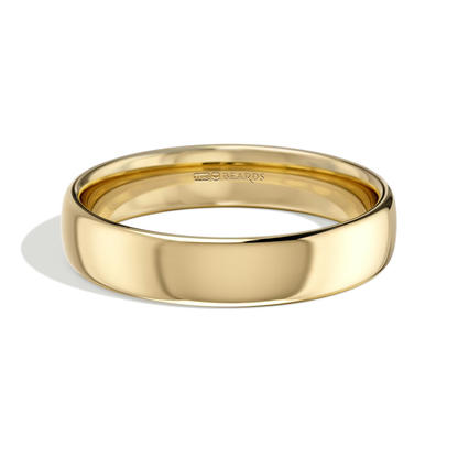 18ct Yellow Gold Court Wedding Band