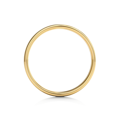 18ct Yellow Gold Court Wedding Band