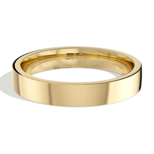 18ct Yellow Gold Flat Court Wedding Band
