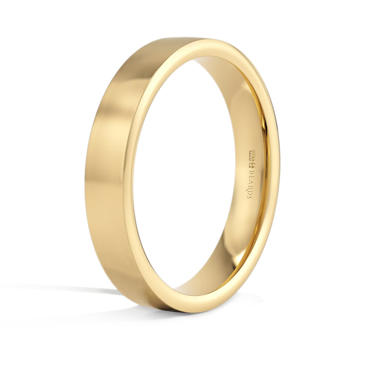 18ct Yellow Gold Flat Court Wedding Band