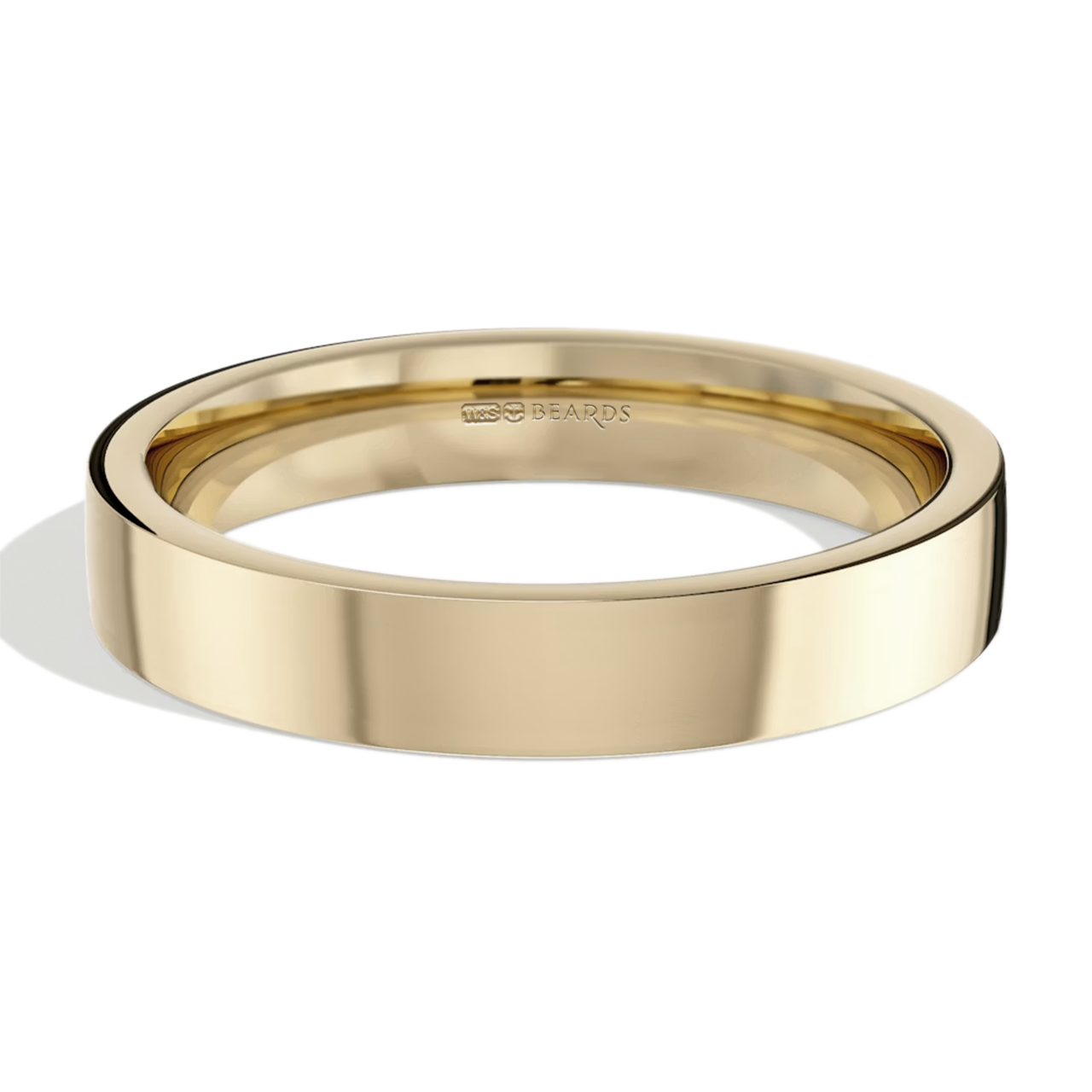 9ct Yellow Gold Flat Court Wedding Band