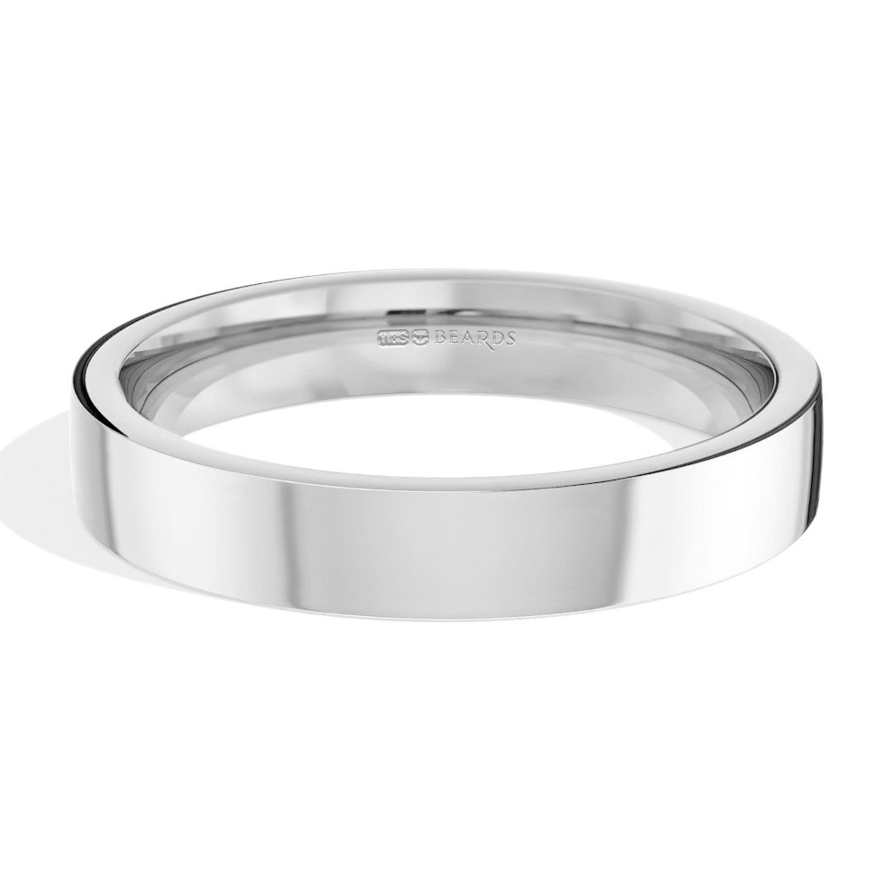 Platinum Flat Court Wedding Band