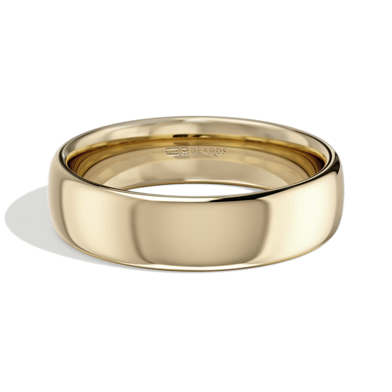 9ct Yellow Gold Bombe Court Wedding Band
