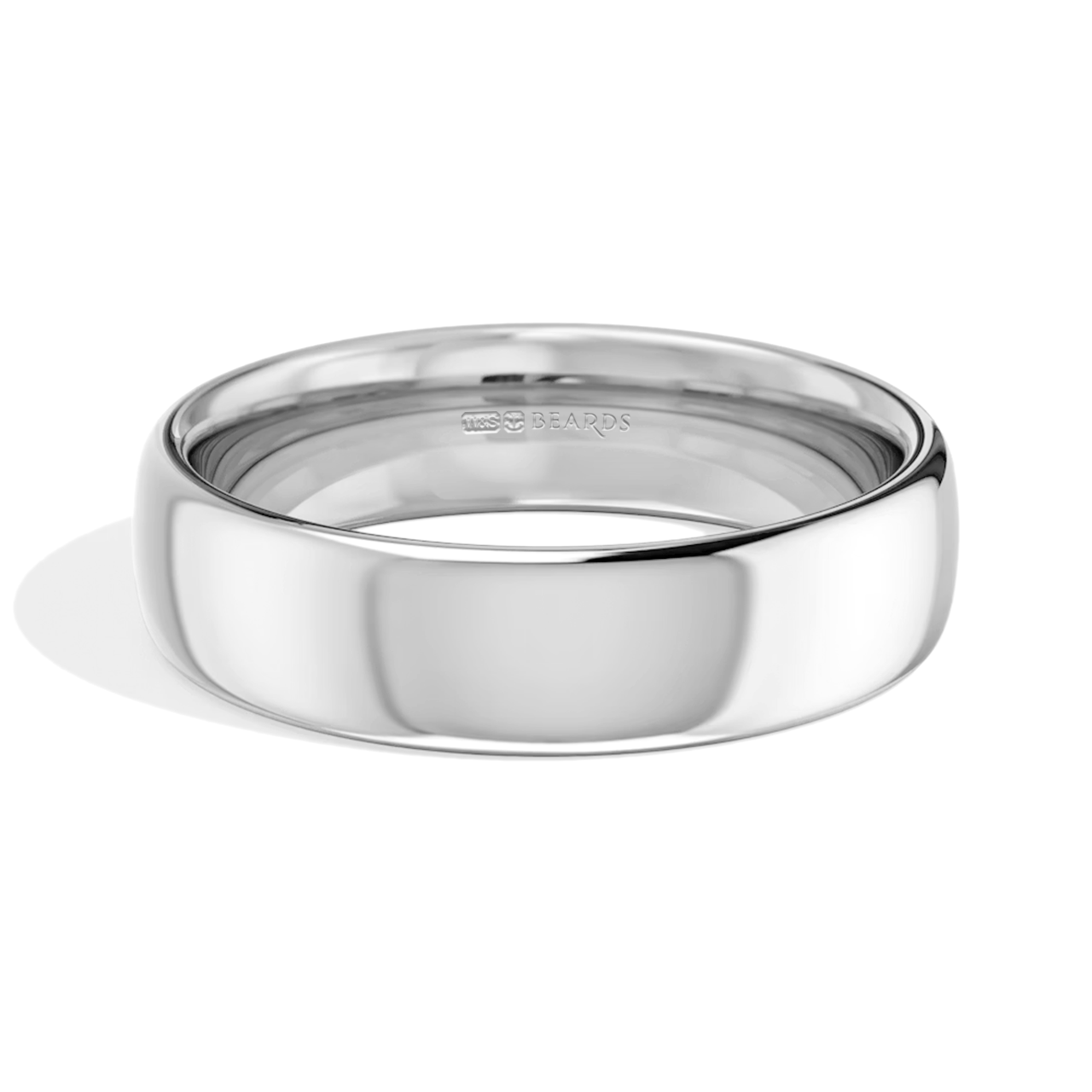 Platinum Bombe Court Wedding Band