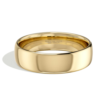 18ct Yellow Gold Court Wedding Band