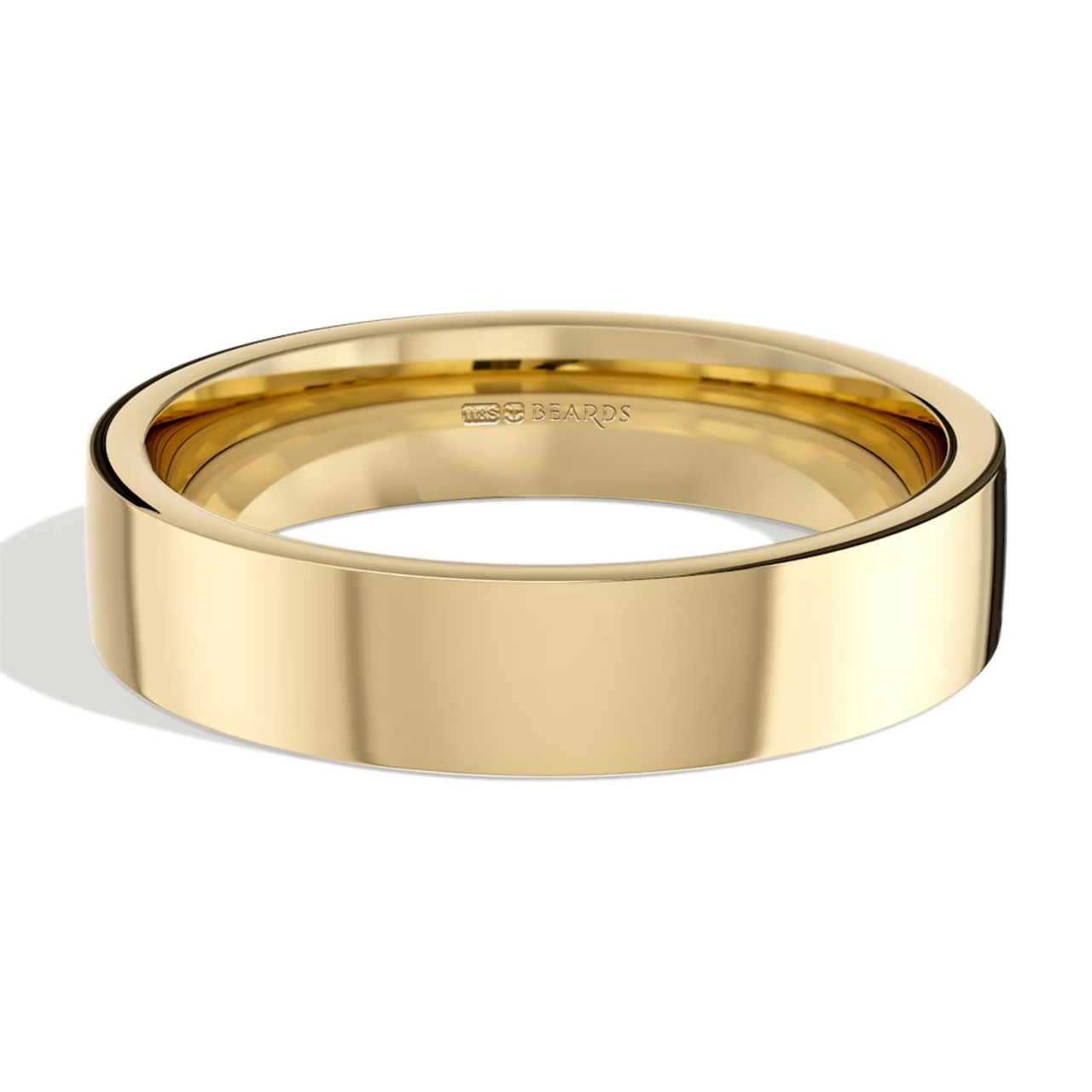 18ct Yellow Gold Flat Court Wedding Band