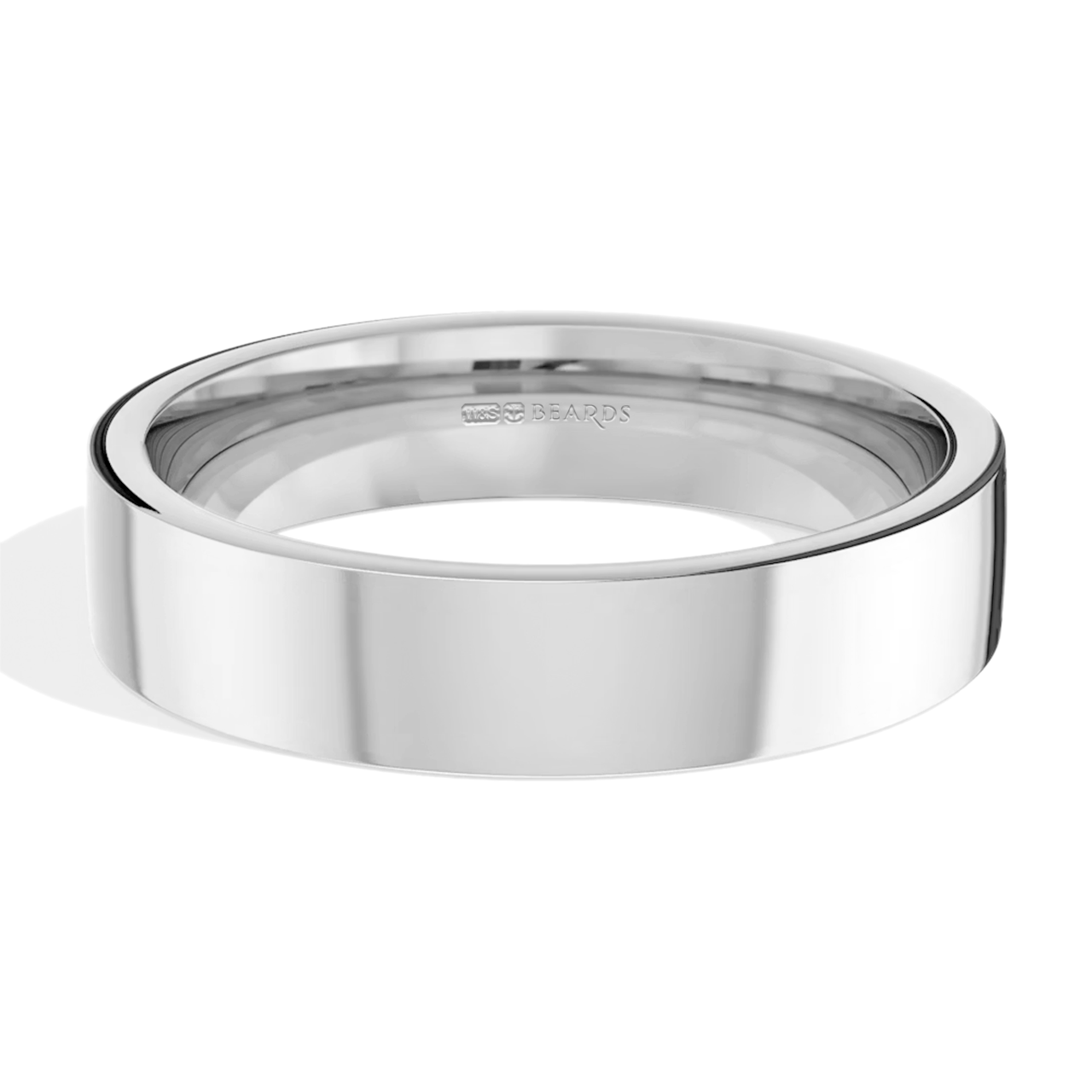 Platinum Flat Court Wedding Band