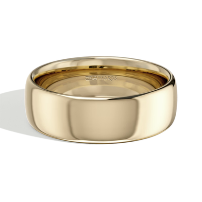 9ct Yellow Gold Bombe Court Wedding Band