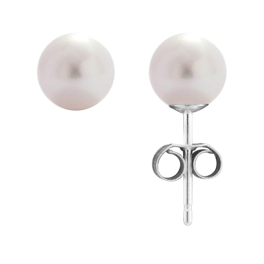Beards Pearl & 18k White Gold Studs