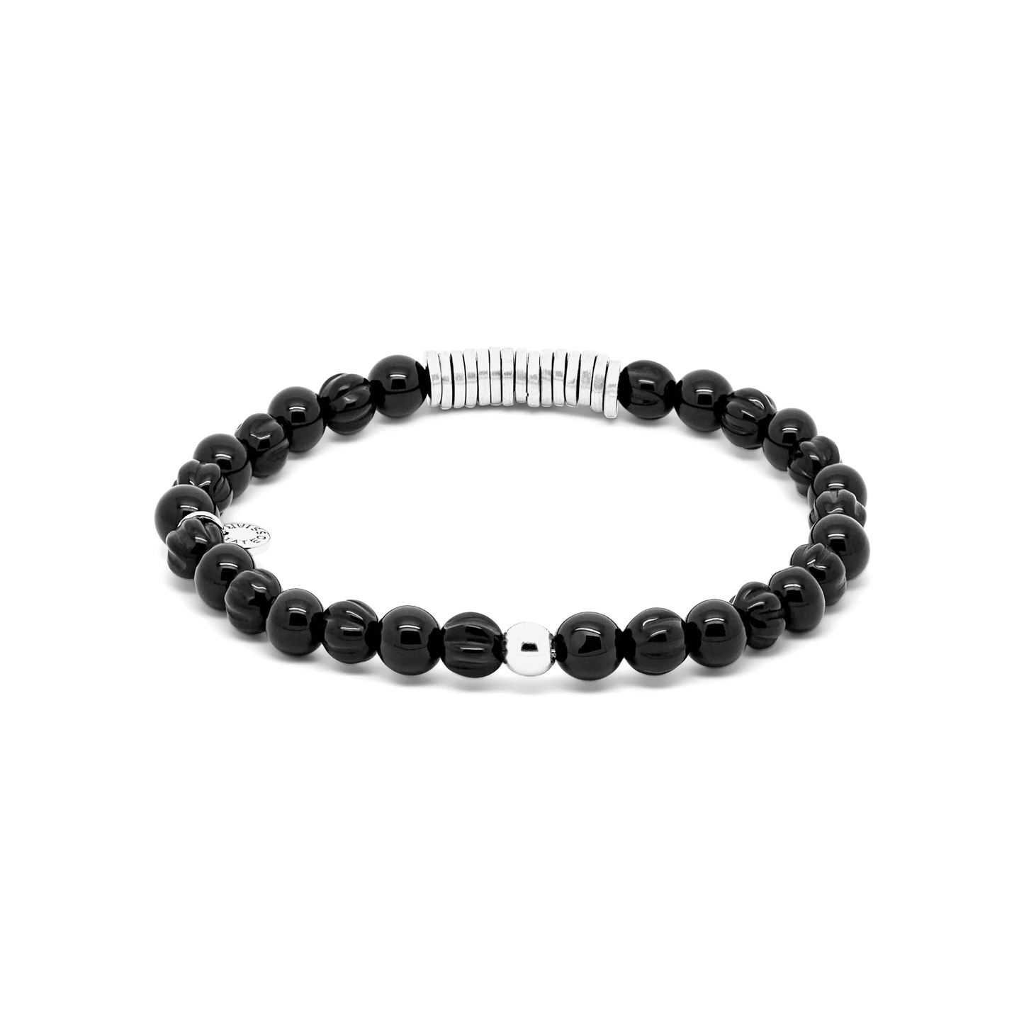 Tateossian Classic Discs Beaded Agate Large