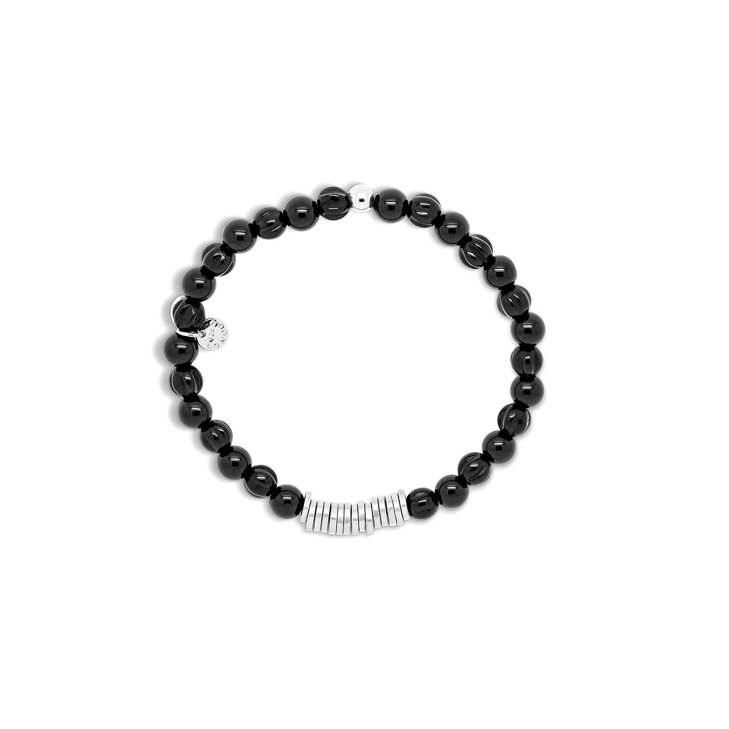 Tateossian Classic Discs Beaded Agate Large