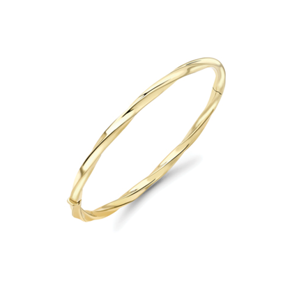 Beards 9ct Yellow Gold Twisted Bangle BN511