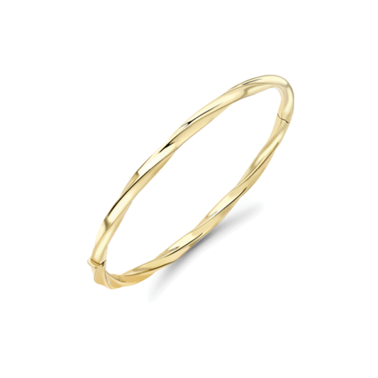 Beards 9ct Yellow Gold Twisted Bangle BN511