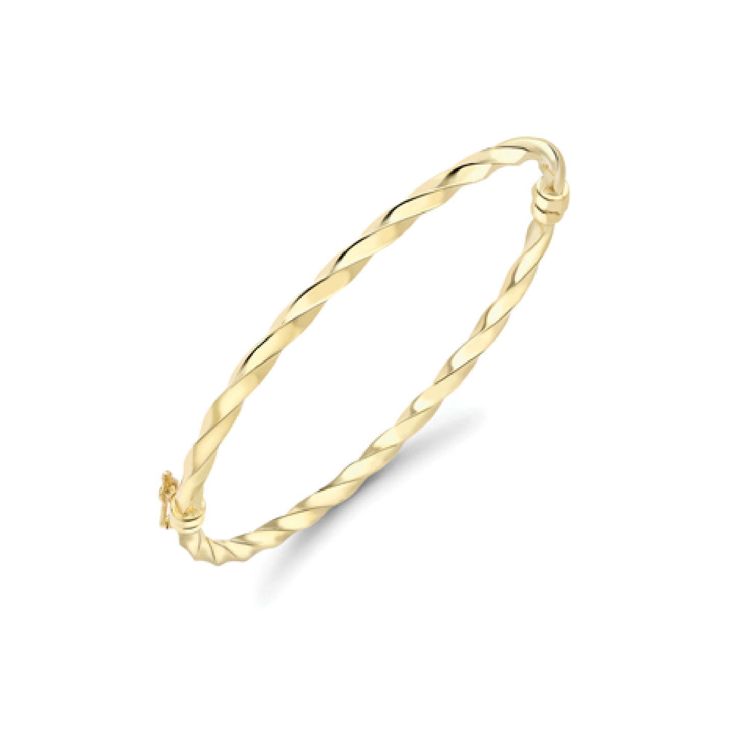 Beards 9ct Yellow Gold Twisted Bangle BN512