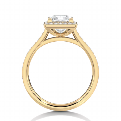 Classic Halo Princess Cut Pave I