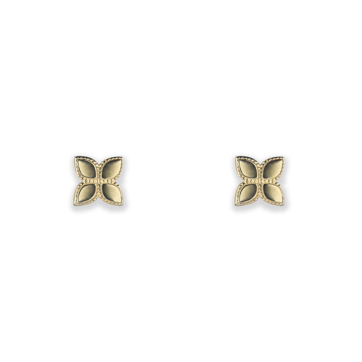 Beards Petal Micro Studs Yellow Gold EA258