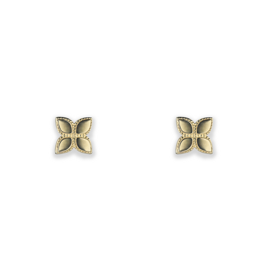 Beards Petal Micro Studs Yellow Gold EA258