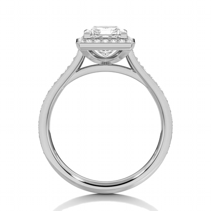 Classic Halo Princess Cut Pave I