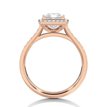 Classic Halo Princess Cut Pave I