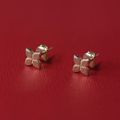 Beards Petal Micro Studs Yellow Gold EA258