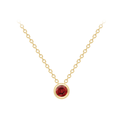 Beards 9ct Yellow Gold Garnet Necklace CA066-18