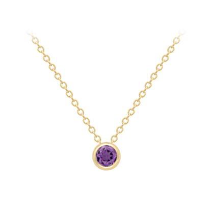 Beards 9ct Yellow Gold Amethyst Necklace CA067-18